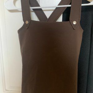 Couture Active Wear by Janis Saffell Cargo Tank Top S/M Chocolate/Brown